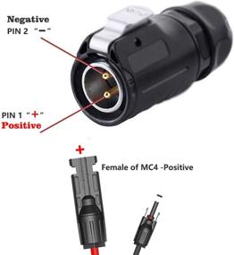 img 1 attached to ⚡ 10 AWG MC4 в 2 Pin Power промышленный адаптер-кабель с циркулярным разъемом - совместим с Furrion, Solar Panel Suitcase, портами Forrest River RV, гранддизайном RV's Industry (женский положительный) - от GRAYBULL