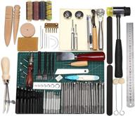 🧰 complete diy leathercraft tools set - stamping, cutting, stitching, prong punch, snaps, rivets kit & professional sewing tools logo