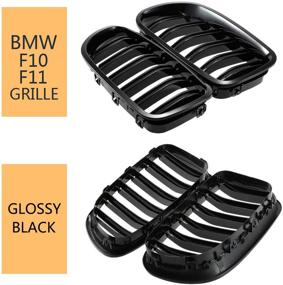 img 3 attached to 🚘 Glossy Black Front Replacement Kidney Grille Grill for BMW 5 Series F10 F11 M5 2010-2017 - F10 Grilles