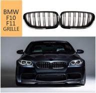 🚘 glossy black front replacement kidney grille grill for bmw 5 series f10 f11 m5 2010-2017 - f10 grilles logo