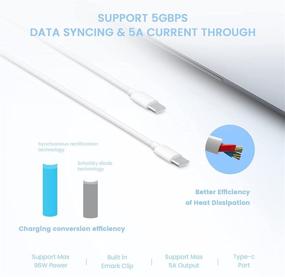 img 3 attached to 💡 96W USB C Charger Power Adapter for MacBook Pro 16, 15, 13 inch - Replacement Mac Book Pro Charger, USB C Laptop Power Supply, with USB-C to USB-C Charge Cable 6.6ft