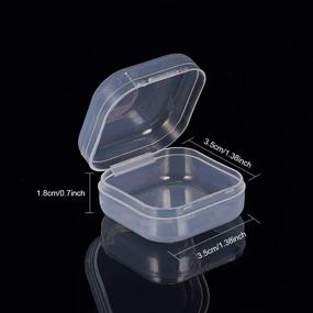 img 3 attached to 📦 BENECREAT 24 Pack Mini Clear Plastic Bead Storage Containers - For Items, Earplugs, Pills, Tiny Beads & Jewelry Findings