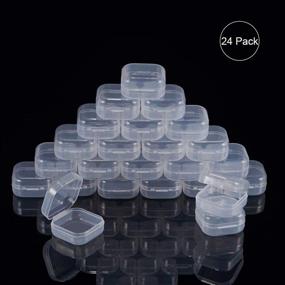 img 1 attached to 📦 BENECREAT 24 Pack Mini Clear Plastic Bead Storage Containers - For Items, Earplugs, Pills, Tiny Beads & Jewelry Findings