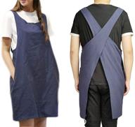 🍳 japanese style cross back x-shaped soft cotton linen apron for cooking, housewarming, daily chores логотип