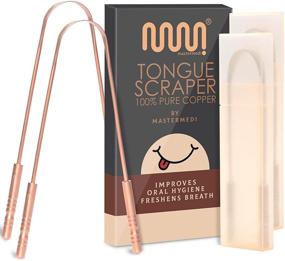 img 4 attached to 💼 Pure Copper Tongue Scraper with Travel Case - 2 Pack: Natural Ayurvedic Cleaner for Fresh Breath and Oral Hygiene