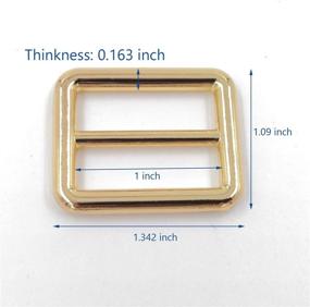 img 3 attached to 🔒 YIXI-SBest 12pc 25mm Gold Zinc Alloy Slider Tri-Glide Buttons - Adjustable Buckle for Bag Straps, Leathercraft, Belt Bags - High-Quality DIY Accessories (1 inch)