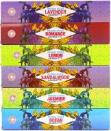 🎁 enhance your space with incense sticks: sandalwood, ocean, jasmine, lavender, lemon, romance - variety gift pack 120 sticks logo