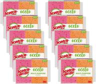 🧽 assorted colors scotch-brite ocelo handy sponge, pack of 40 sponges logo