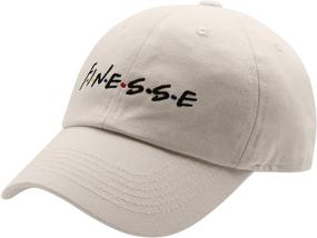 img 4 attached to HSYZZY Unisex Dad Hat with Embroidered Finesse Friends Letters - Adjustable Strapback Baseball Cap