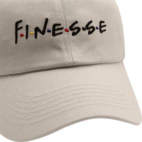 img 3 attached to HSYZZY Unisex Dad Hat with Embroidered Finesse Friends Letters - Adjustable Strapback Baseball Cap