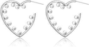 img 4 attached to 💍 Stylish Big Circle Hoop Earrings: 18K Platinum/Gold Plated Huggie for Women