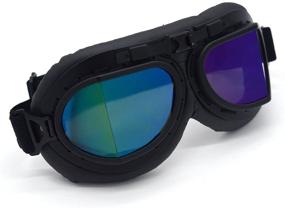 img 2 attached to 🏍️ evomosa Vintage Pilot Motorcycle Goggles - Cruiser Scooter Goggle Outdoor Sand Goggles for Bike Racer, Cruiser, and Touring Eyewear