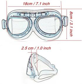 img 3 attached to 🏍️ evomosa Vintage Pilot Motorcycle Goggles - Cruiser Scooter Goggle Outdoor Sand Goggles for Bike Racer, Cruiser, and Touring Eyewear