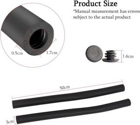 img 1 attached to 🚴 Vivian Bike Handlebar Grips Cover Flexible Foam Rubber Tube for Racing Bicycles - Pack of 2, Inner Diameter 21mm/0.83inch