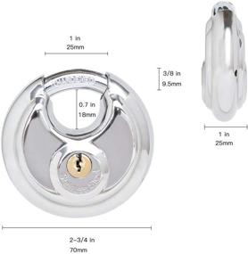img 1 attached to 🔒 High Security THIRARD 4 Pack Keyed Alike Disc Padlock - Stainless Steel Lock for Storage Units, Sheds, Garages, & Fences