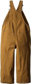 img 2 attached to Carhartt Boys' Brown Bib Overall, Size 4T - Durable & Stylish Protection for Little Adventurers!