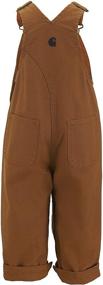 img 1 attached to Carhartt Boys' Brown Bib Overall, Size 4T - Durable & Stylish Protection for Little Adventurers!