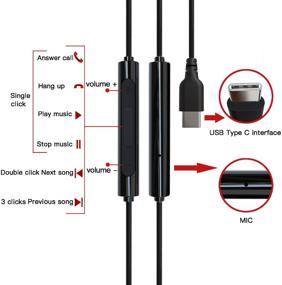 img 2 attached to 🎧 Проводные наушники PZOZ с разъемом USB Type C - цифровые стерео-вкладыши с микрофоном, шумоподавляющие наушники-гарнитуры, совместимые с iPad Pro 11 (2021/2020/2018), Mini 6, Google Pixel 2/2XL/3, OnePlus 6T