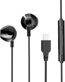 img 4 attached to 🎧 Проводные наушники PZOZ с разъемом USB Type C - цифровые стерео-вкладыши с микрофоном, шумоподавляющие наушники-гарнитуры, совместимые с iPad Pro 11 (2021/2020/2018), Mini 6, Google Pixel 2/2XL/3, OnePlus 6T