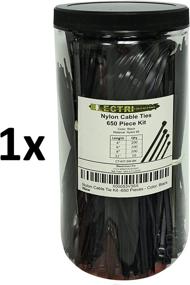 img 2 attached to 🔗 Electriduct Nylon Cable Tie Set - 650 Zip Ties - Mixed Lengths: 4&#34;, 6&#34;, 8&#34;, 11&#34; - Black