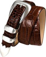 s5525 italian leather alligator men's accessories: elevate your style with designer belts logo