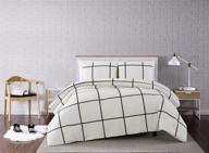 🖤 truly soft everyday black and white stripe comforter, twin xl: sleek and contemporary kurt windowpane design logo
