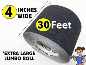 img 2 attached to 🔌 Teegan Tapes Anti Slip Tape: Waterproof & Heavy Duty Outdoor Traction, 4 Inch x 30 Feet, Black