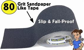 img 3 attached to 🔌 Teegan Tapes Anti Slip Tape: Waterproof & Heavy Duty Outdoor Traction, 4 Inch x 30 Feet, Black