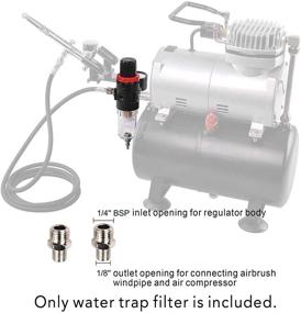 img 2 attached to HUBEST Airbrush Compressor Pressure Regulator Water Trap Filter Water Moisture Gauge AFR-2000: Ultimate Solution for Moisture Control and Airbrush Power Optimization