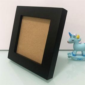 img 2 attached to 🖼️ Enhance Your Décor with ZXT-parts 4x4 Black Picture Frames: Solid Wood, Real Glass, Exquisite Craftsmanship. Versatile for Tabletop or Wall Display, Elevating Your Mood!