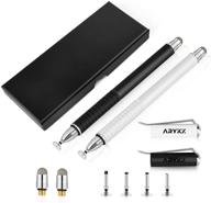 🖊️ arykx stylus pen: high precision 2-in-1 tool for all capacitive touch screen devices, compatible with iphones, tablets & pads (black & white) logo