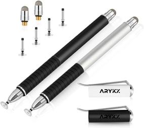 img 3 attached to 🖊️ ARYKX Stylus Pen: High Precision 2-in-1 Tool for All Capacitive Touch Screen Devices, Compatible with iPhones, Tablets & Pads (Black & White)