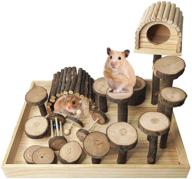 🐹 enhance small animal's habitat with kathson wood hamster playground: natural living climb system, activity set, and exercise gym for hamster, mice, and gerbils логотип