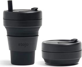 img 4 attached to ☕ Coffee On-the-Go: Stojo Collapsible Travel Cup with Straw - Perfect Food Service Equipment and Supplies for Travelers