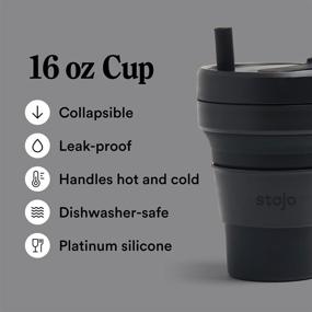 img 3 attached to ☕ Coffee On-the-Go: Stojo Collapsible Travel Cup with Straw - Perfect Food Service Equipment and Supplies for Travelers
