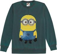 👕 minions long sleeve crew fleece for boys | despicable me apparel logo