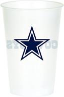 🏈 official nfl dallas cowboys plastic cups – 8-count, 20-ounce – creative converting logo