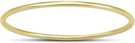 14k yellow gold stackable band with thin domed design (0.75 mm) for sleek look logo