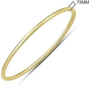 img 2 attached to 14K Yellow Gold Stackable Band with Thin Domed Design (0.75 mm) for Sleek Look