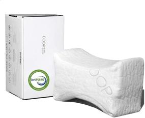 img 4 attached to 🔸 Adjustable Orthopedic Memory Foam Leg Support & Knee Pillow for Sciatica Relief, Back, Pregnancy, Hip and Joint Pain - Coop Home Goods Side Sleeper Pillow with Washable Cover
