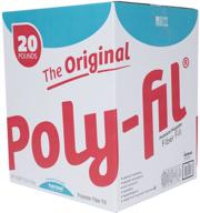 📦 white fairfield 20 lb premium poly-fil box - original quality logo