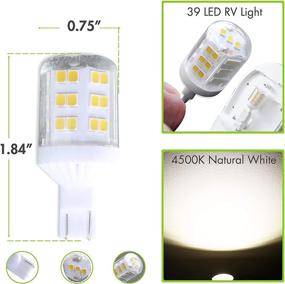 img 2 attached to Leisure LED 4 Pack RV LED Light Bulbs 560LM Natural White 4000K T10 921 922 912 39SMD LED Replacement Light Bulbs For RV Indoor Lights 10-30V (Natural White 4000K