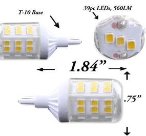 img 1 attached to Leisure LED 4 Pack RV LED Light Bulbs 560LM Natural White 4000K T10 921 922 912 39SMD LED Replacement Light Bulbs For RV Indoor Lights 10-30V (Natural White 4000K