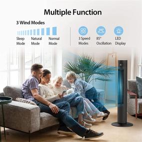 img 2 attached to 🌀 FREE VILLAGE 35 Inch Tower Fan with Remote - 3 Speeds, Wind Mode, Timer - Ideal for Bedroom, Home, Office Use