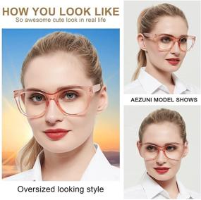 img 1 attached to 👓 AEZUNI Oversized Reading Glasses for Women - Large Readers in 14 Prescription Strengths: 0 1.0 1.25 1.5 1.75 2.0 2.25 2.5 2.75 3.0 3.5 4.0 5.0 6.0