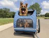 🐾 highly durable petsafe happy ride aluminum dog bike trailer - quick and effortless bicycle attachment and detachment - featuring three storage pouches and tether - conveniently foldable for storage - available in medium and large sizes logo