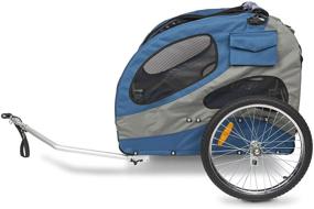 img 1 attached to 🐾 Highly Durable PetSafe Happy Ride Aluminum Dog Bike Trailer - Quick and Effortless Bicycle Attachment and Detachment - Featuring Three Storage Pouches and Tether - Conveniently Foldable for Storage - Available in Medium and Large Sizes