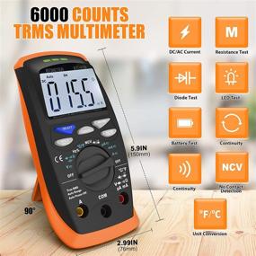 img 3 attached to 🔧 BTMETER BT-41B Digital Multimeter, True RMS Voltmeter, 6000 Counts Volt Tester, Auto-Ranging DMM for AC/DC Voltage Current Resistance Capacitance Hz Temperature Continuity Diodes