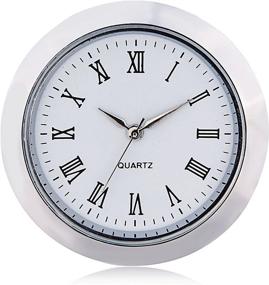 img 4 attached to ⏰ ShoppeWatch 1 7/16" Mini Clock Insert Quartz Movement - Miniature Clock Fit Up with Silver Tone Bezel, White Face, and Roman Numerals - CK097SL