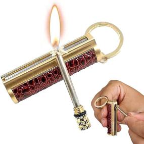 img 3 attached to 🔥 Black Dragon's Breath Flameless Waterproof Lighter Keychain with Metal Flint Match Stick Design - Ideal Fire Starter for Emergency Survival Outdoors, Refillable Kerosene Lighter (2pcs)